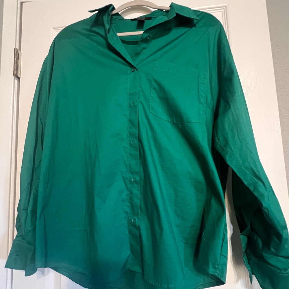 Forever 21 Teal Button-Up Shirt